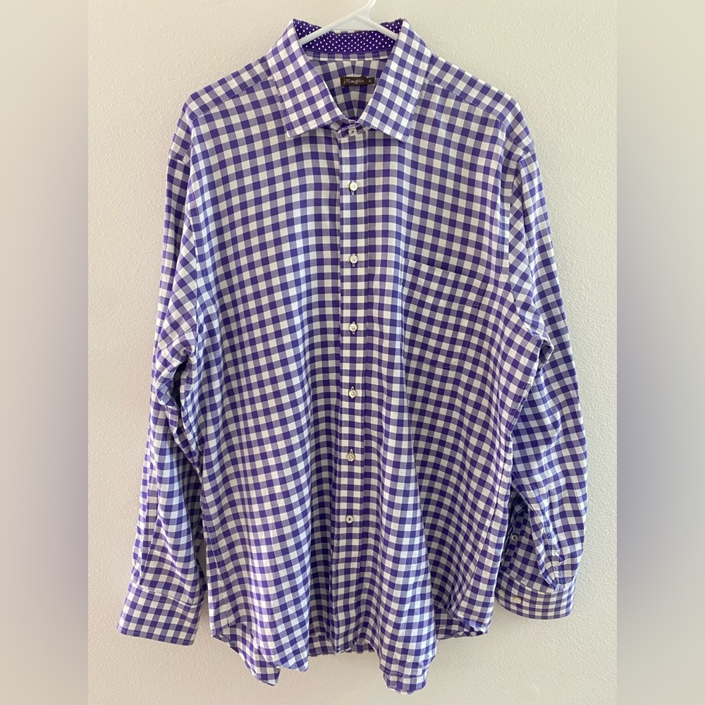 J McLaughlin XL Plaid Button Down Shirt   Long Sleeve Purple